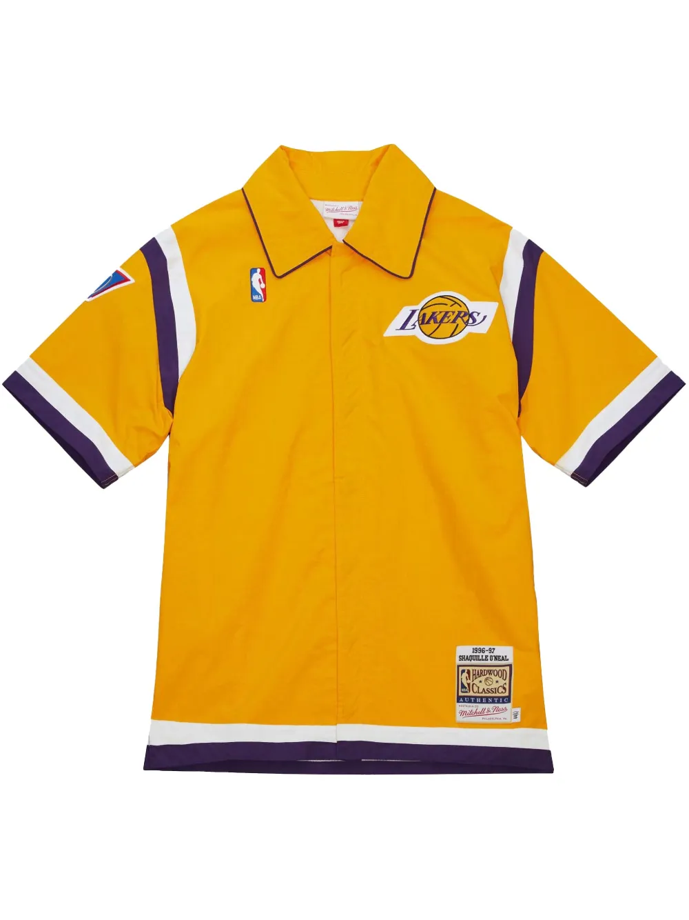 Mitchell & Ness Los Angeles Lakers 1996/97 Shaquille O'Neal authentic shooting shirt | Yellow | Image 1