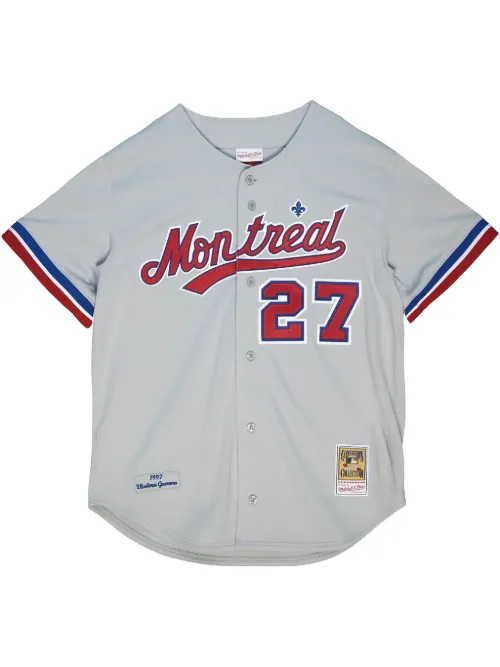 Maillot MLB Montreal Expos Cooperstown 'Grey/Red' - Mitchell & Ness - Modalova