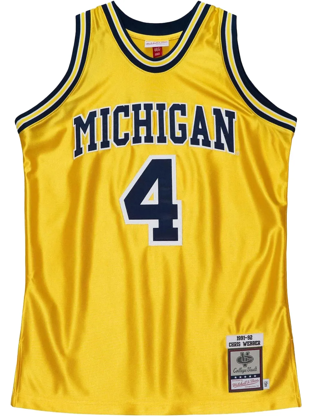 Mitchell & Ness 1991/92 Chris Webber Michigan Wolverines Swingman jersey | Yellow | Image 1