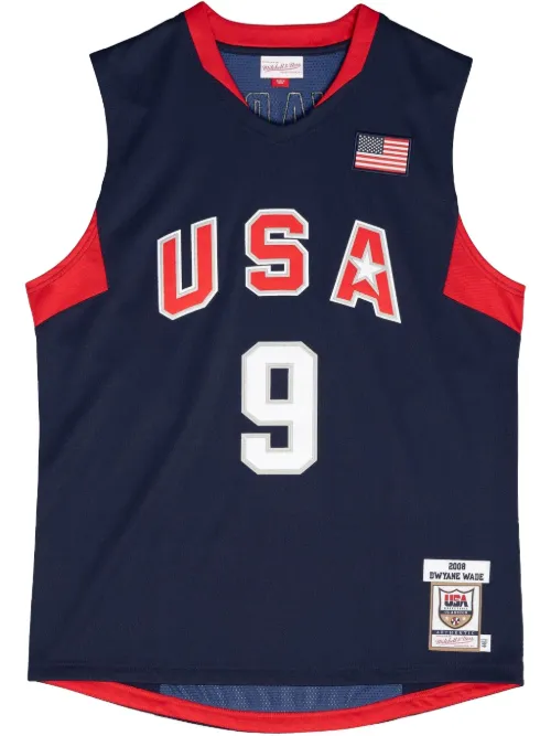 Maillot Dwyane Wade USA Basketball Authentic (2008) - Mitchell & Ness - Modalova
