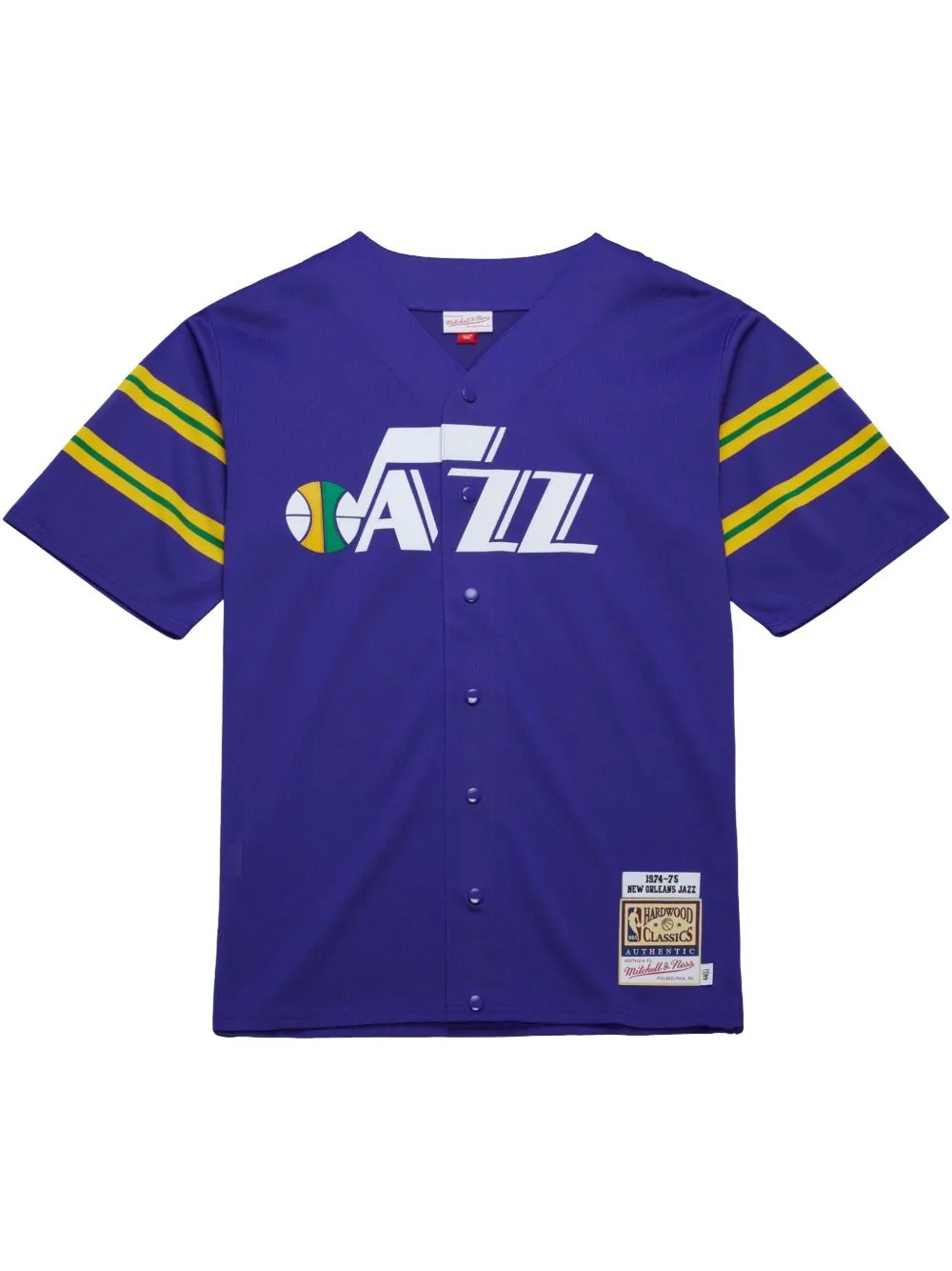 Mitchell & Ness 1974 New Orleans Jazz シャツ - パープル Mitchell & Ness 1974 New Orleans Jazz シャツ - パープル