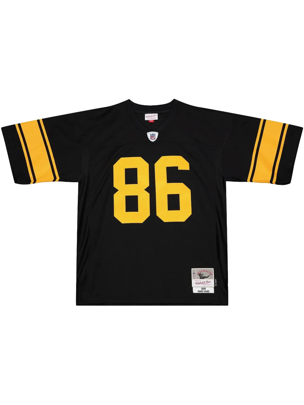 Mitchell & Ness 2008 하인즈 워드 피츠버그 스틸러스 레거시 플레이어 저지 탑 | 블랙 | Image 1
