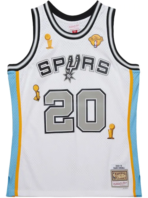 Maillot 2002 Hardwood Classics Retirement Manu Ginobili San Antonio Spurs 'White' - Mitchell & Ness - Modalova