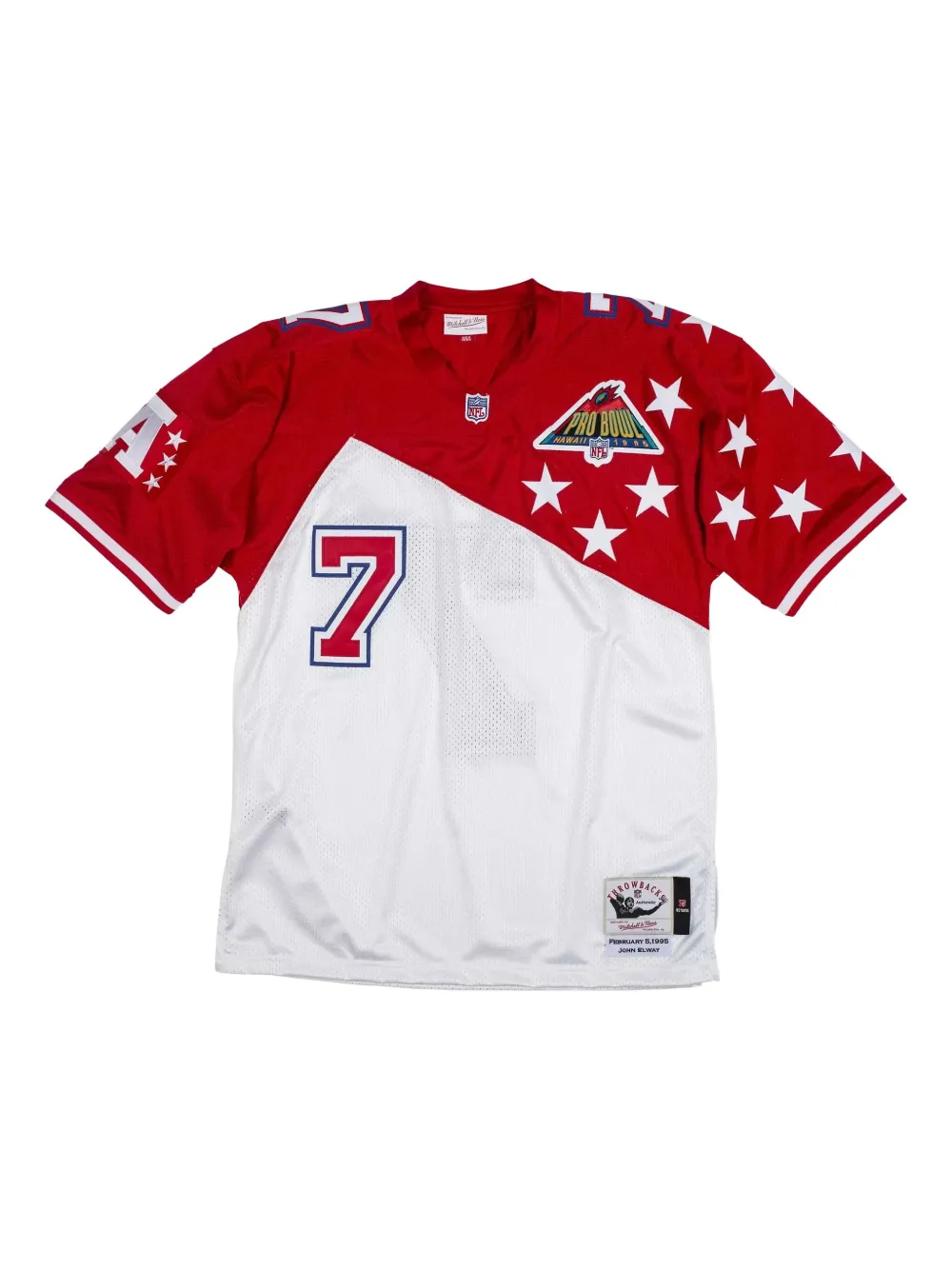 Mitchell & Ness 1995 John Elway AFC Pro Bowl Authentic Player "White/Red" jersey | White | Image 1