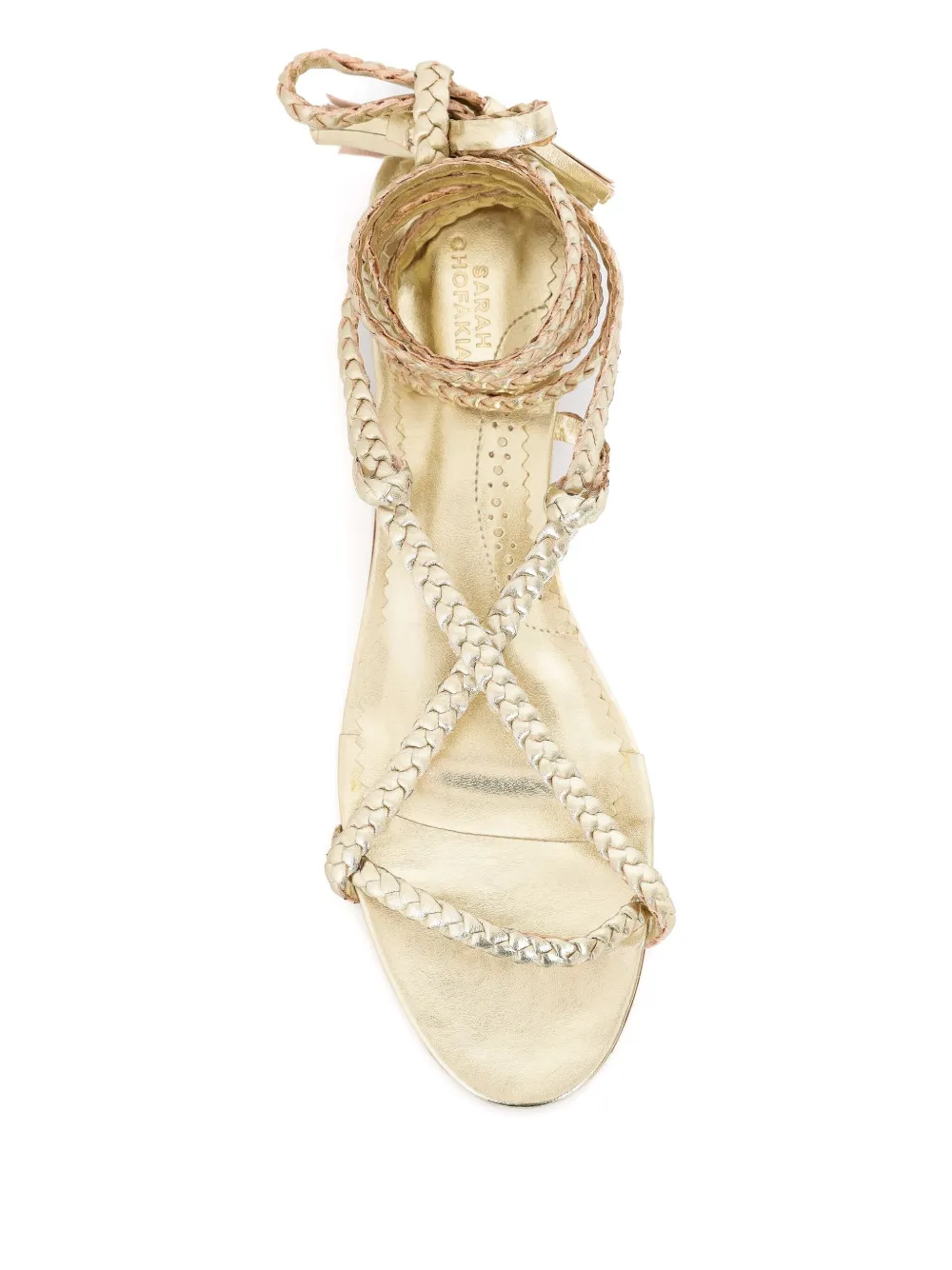 Sarah Chofakian Tresse sandals Gold