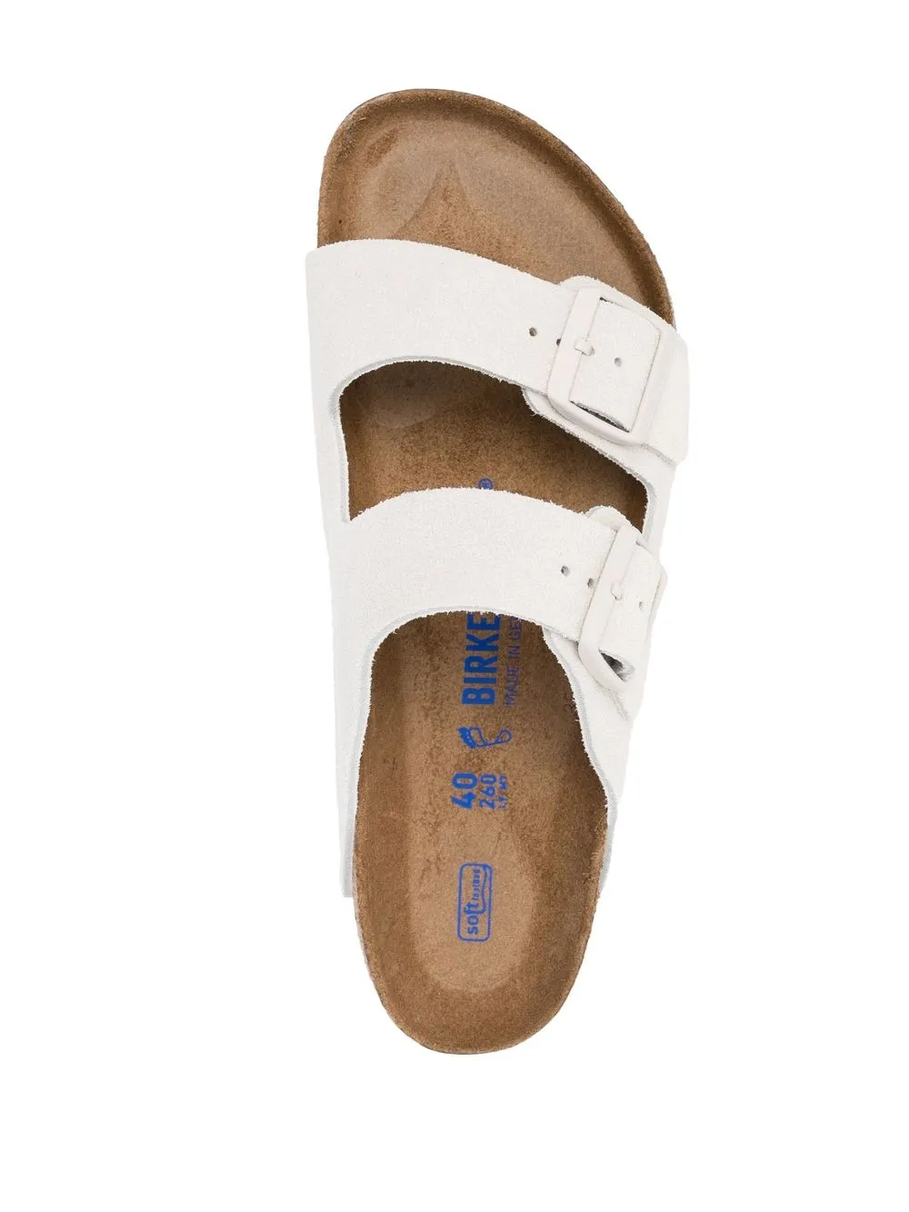 Birkenstock ARIZONA SOFT FOOTBED "Suede Leather Antique White"