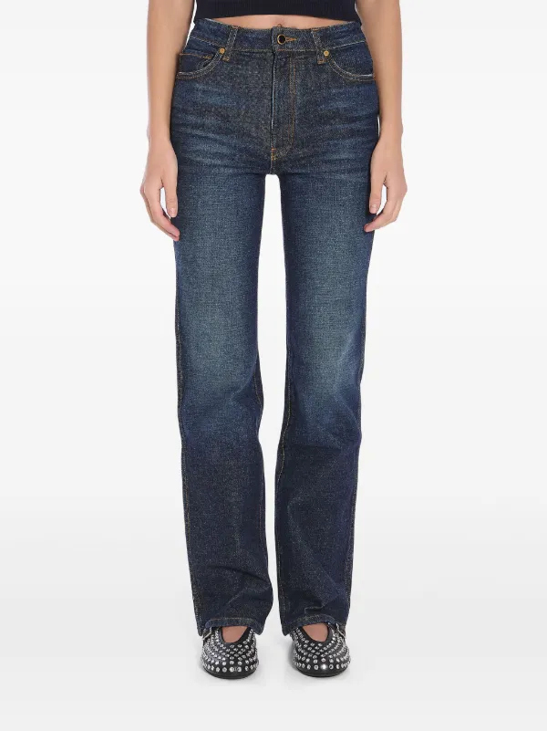 【関税込み】KHAITE ブルー Danielle ジーンズ KHAITE Danielle straight-leg Jeans | Blue | FARFETCH