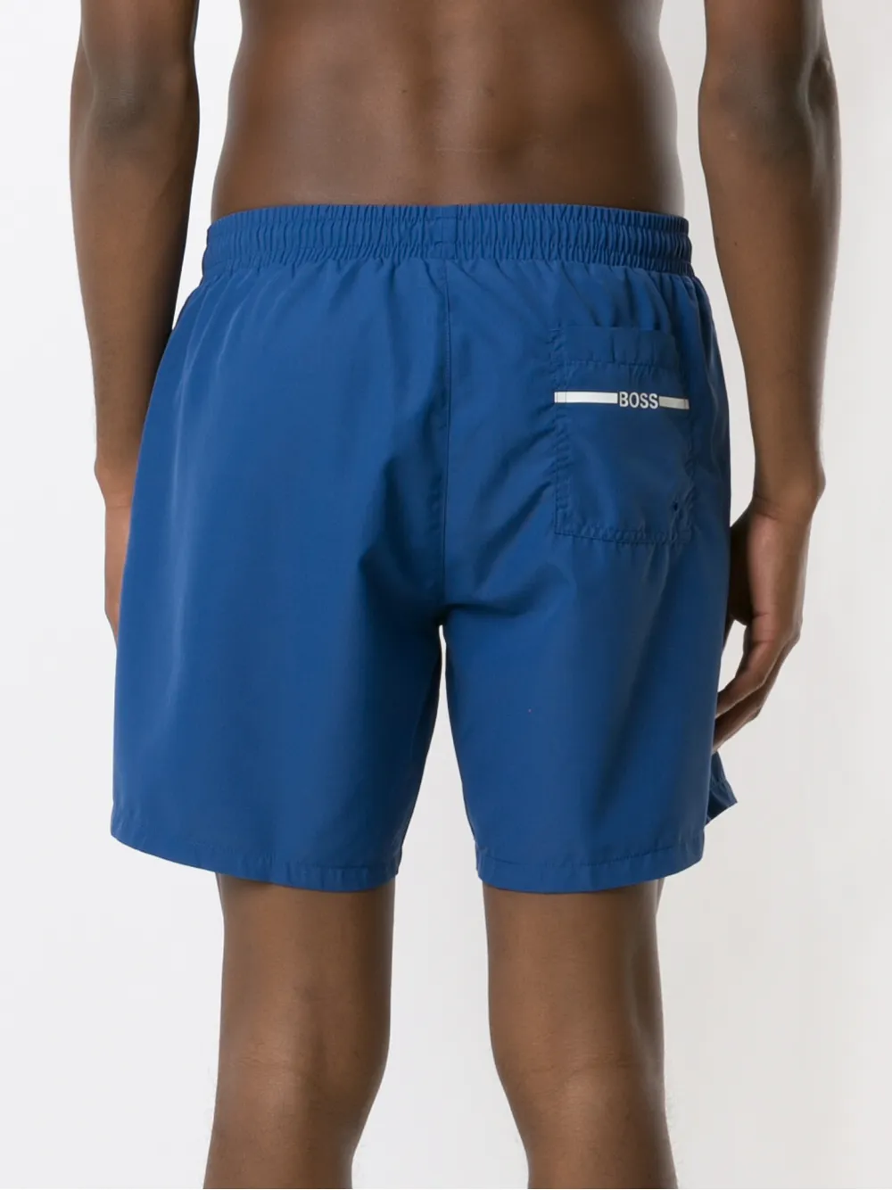 BOSS Zwembroek met logo Blauw