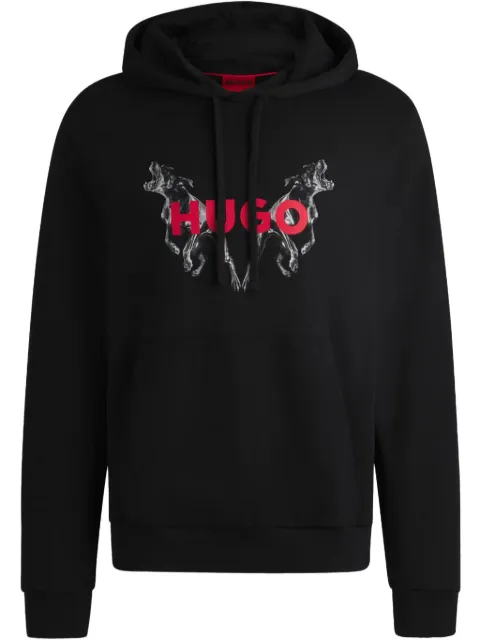 HUGO logo-print hoodie