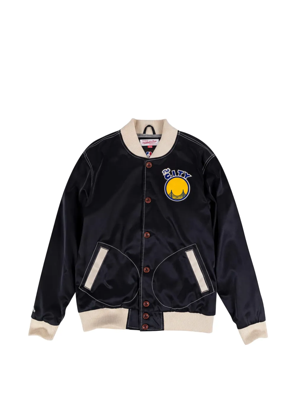 Mitchell & Ness x NBA Golden State Warriors button-up jacket - Nero