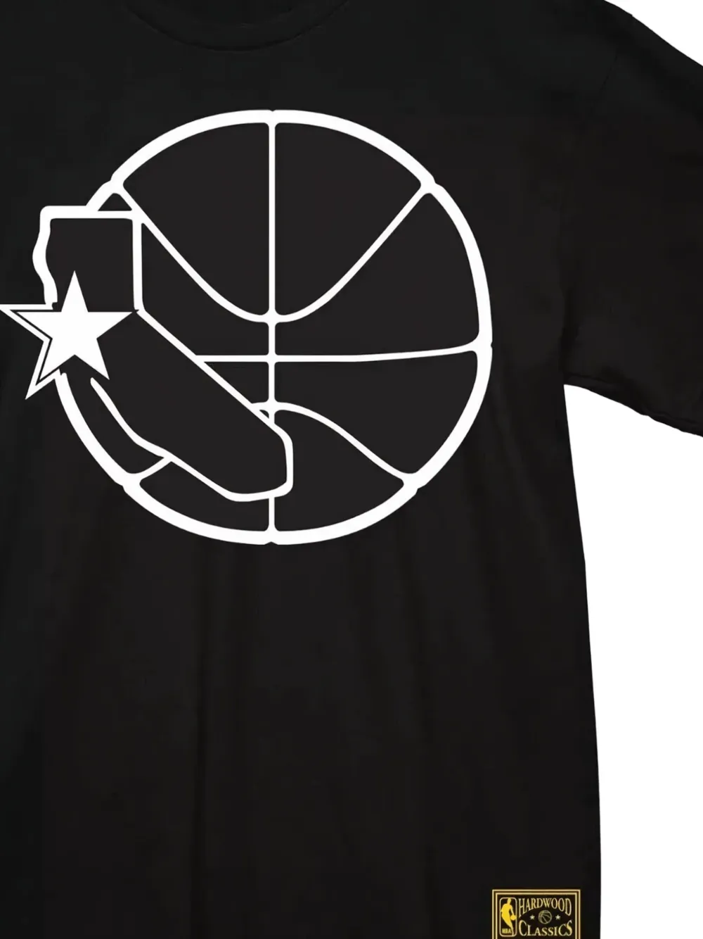 Mitchell & Ness NBA Golden State Warriors Hardwood Classics Black t-shirt - Zwart