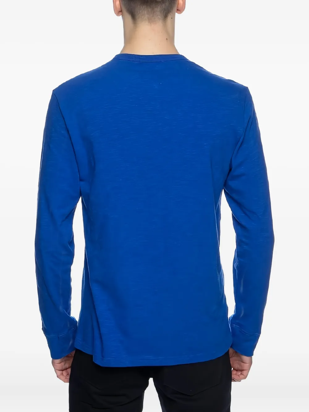 Mitchell & Ness henley basketball-logo T-shirt Blauw