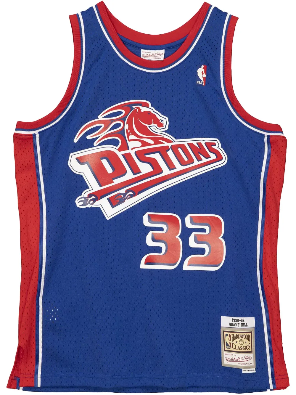 Mitchell & Ness 1998/99 Hardwood Classics Grant Hill Detroit Pistons swingman jersey | Blue | Image 1