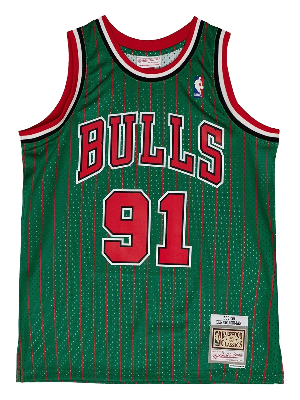 Mitchell & Ness x NBA Swingman "Jersey Bulls 1995 Dennis Rodman" tank top Groen
