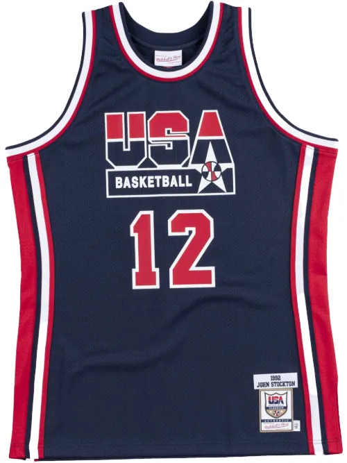 Maillot Team USA 1992 John Stockton 'Navy' - Mitchell & Ness - Modalova
