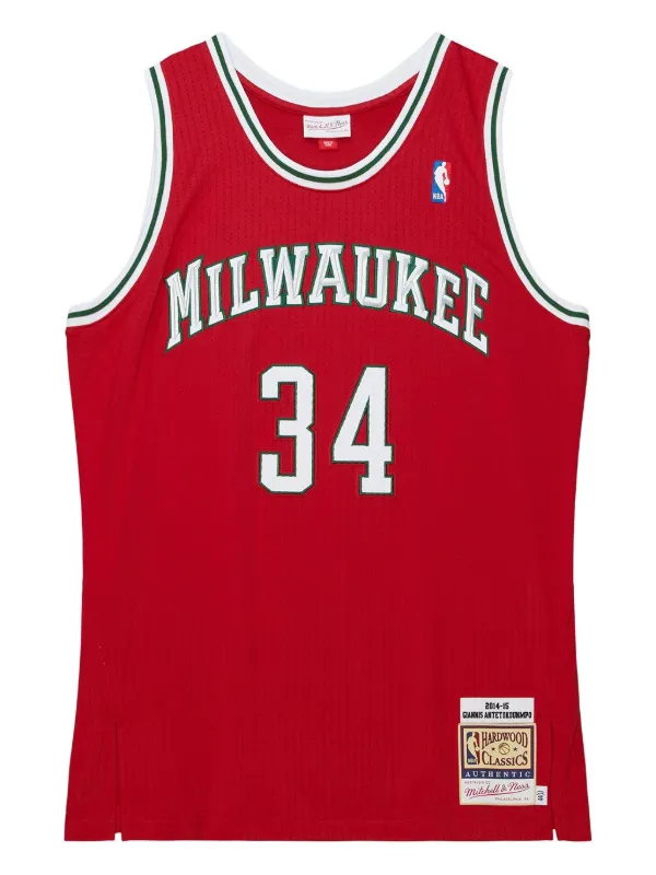 Mitchell Ness Suéter NBA Milwaukee Bucks 2014 Giannis