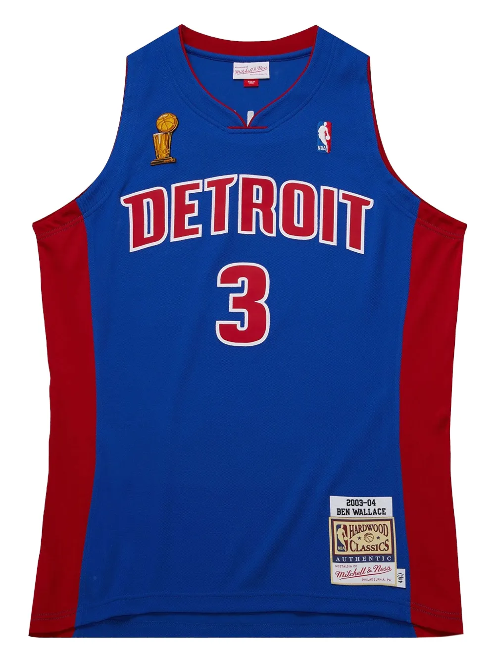 Mitchell & Ness Pistons 2003 Ben Wallace トップ - ブルー Mitchell & Ness Pistons 2003 Ben Wallace トップ - ブルー