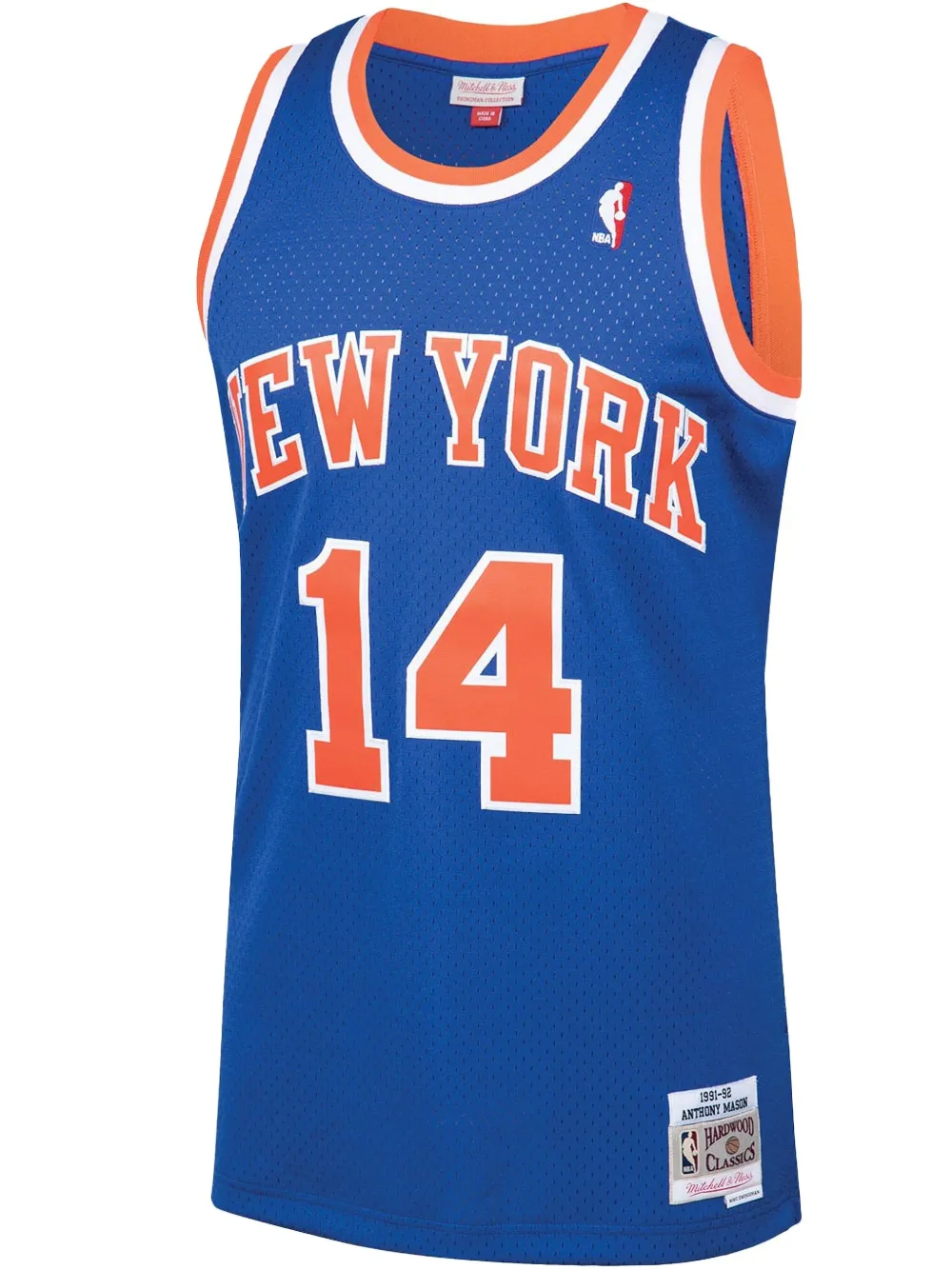 Mitchell & Ness 1991/92 Anthony Mason New York Knicks swingman road jersey | Blue | Image 1