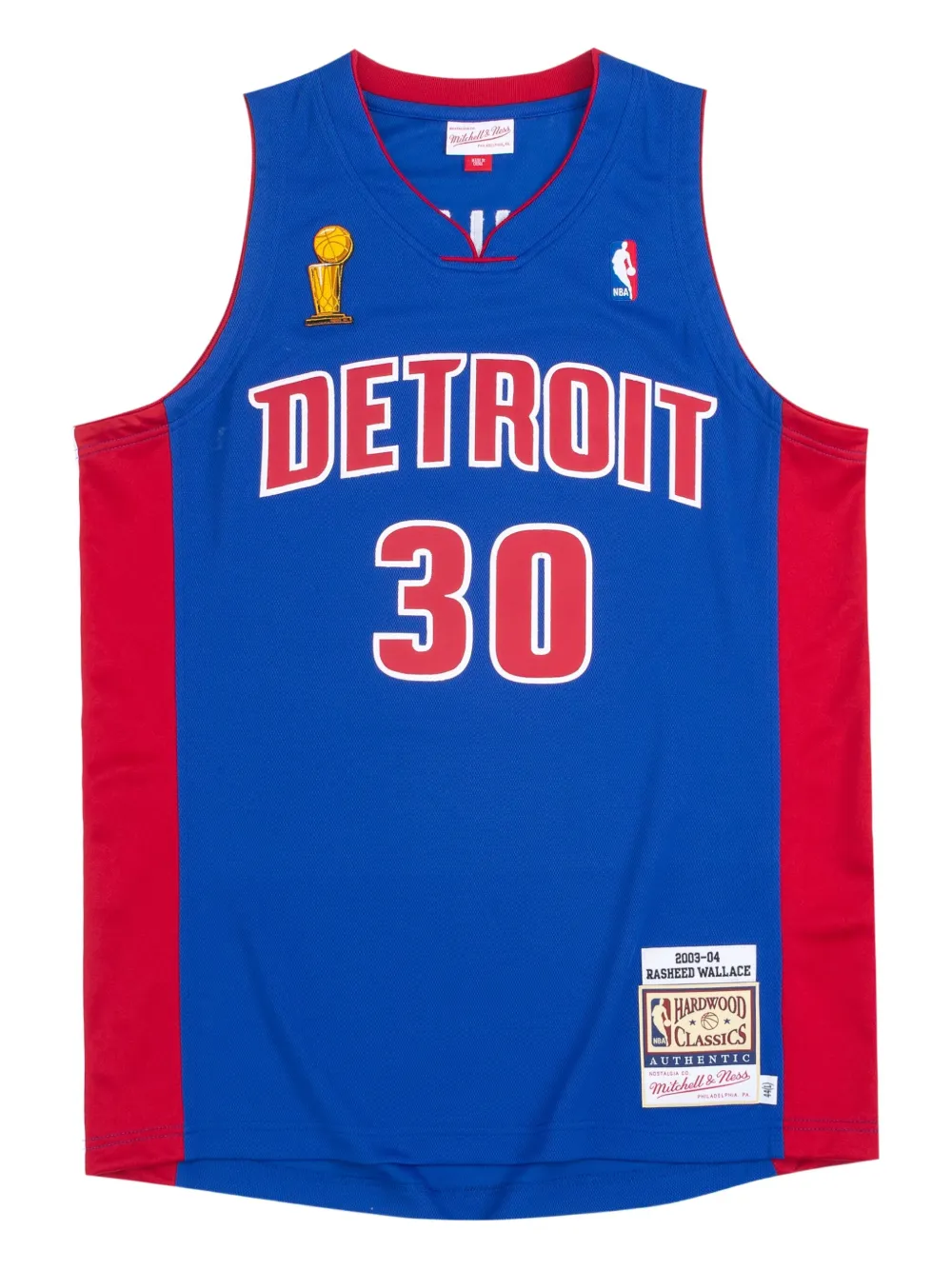 Mitchell & Ness 2003/04 NBA Finals Rasheed Wallace Detroit Pistons authentic jersey | Blue | Image 1