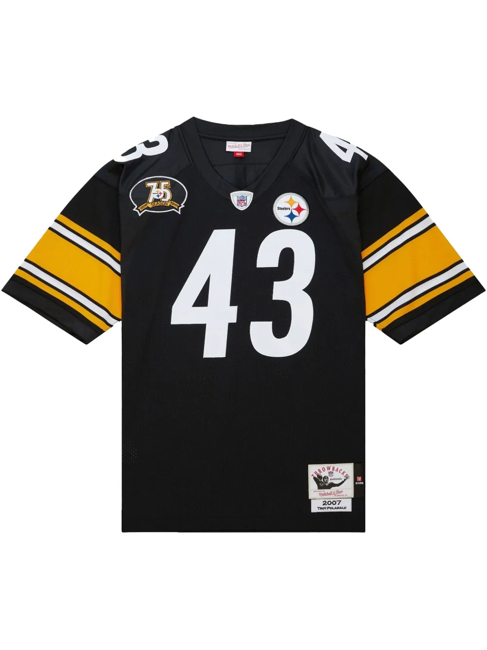Mitchell & Ness NFL オーセンティック "Steelers 2007 Troy Polamalu" ジャージ - ブラック Mitchell & Ness NFL オーセンティック "Steelers 2007 Troy Polamalu" ジャージ - ブラック