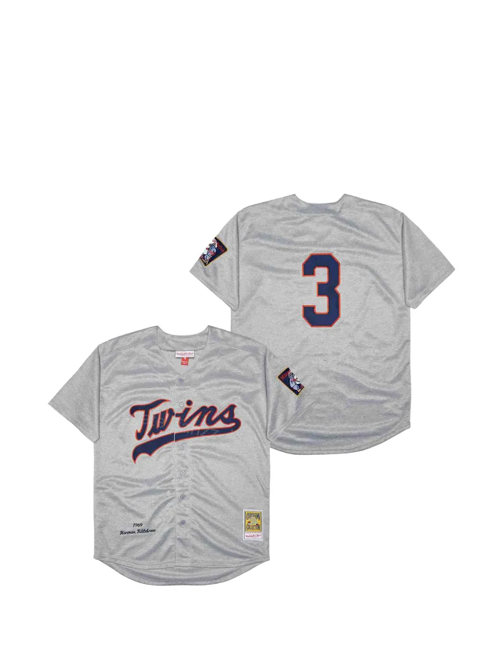 Mitchell & Ness T-shirt Twins con applicazione - Grigio