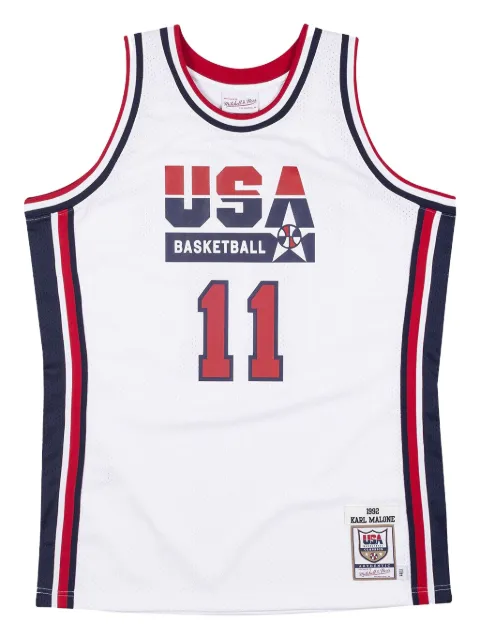 Mitchell & Ness جيرسي كرة سلة 'USA 1992كارل مالون'