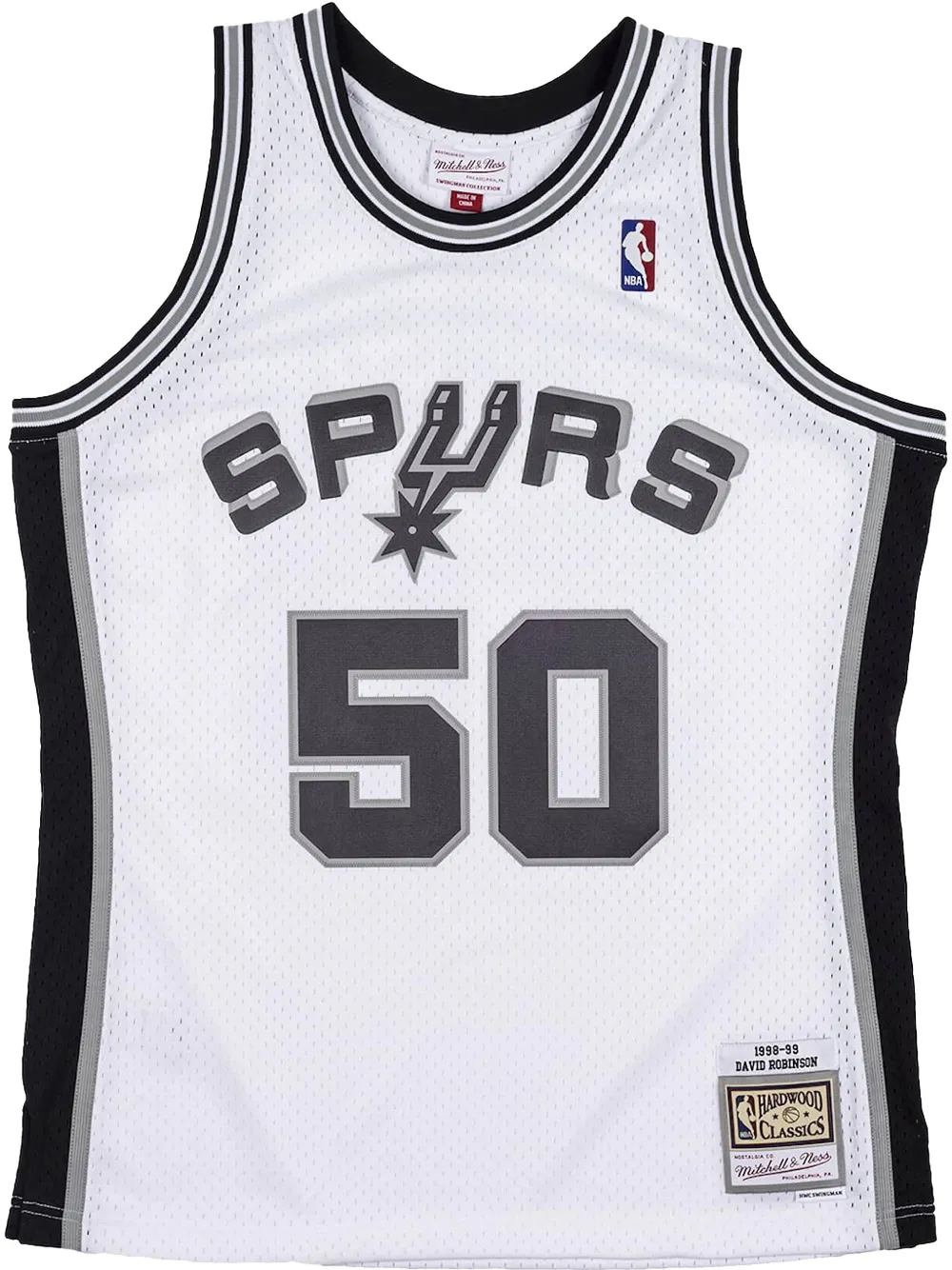 Mitchell & Ness NBA スウィングマン "Spurs 1998 David Robinson" ジャージ - ホワイト Mitchell & Ness NBA スウィングマン "Spurs 1998 David Robinson" ジャージ - ホワイト