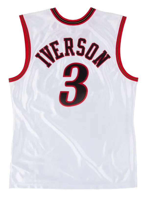 Mitchell & Ness 76Ers 2001 Allen Iverson Jersey | White | FARFETCH IN