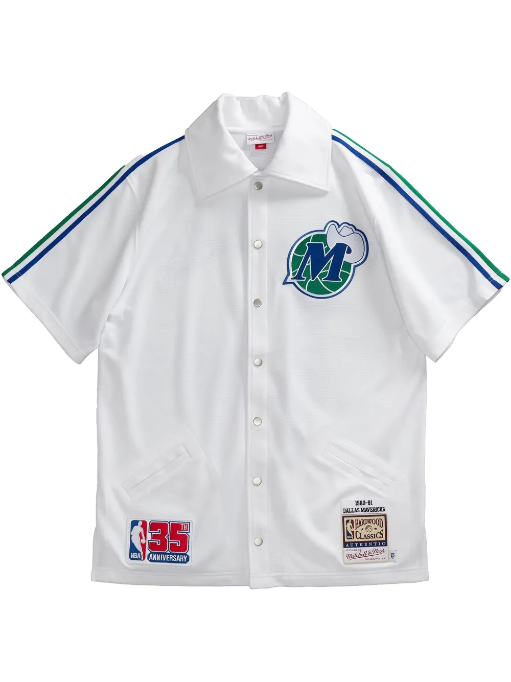 Mitchell & Ness 1980/81 Hardwood Classics Dallas Mavericks 35th Anniversary "White" authentic shooting shirt | White | Image 1