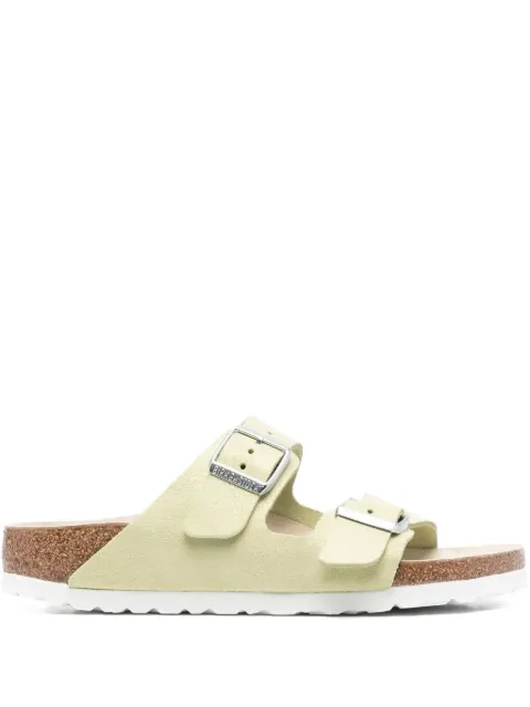 Birkenstock Arizona Shimmering "Popcorn Lime - Narrow Fit" sandals