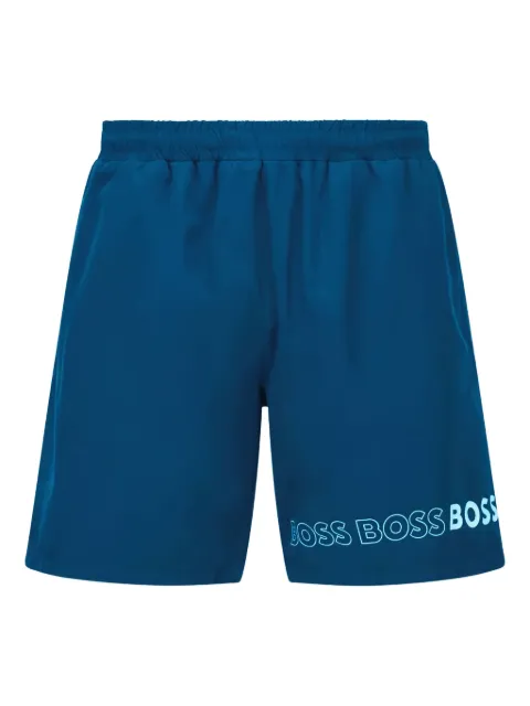 HUGO logo-print swim shorts