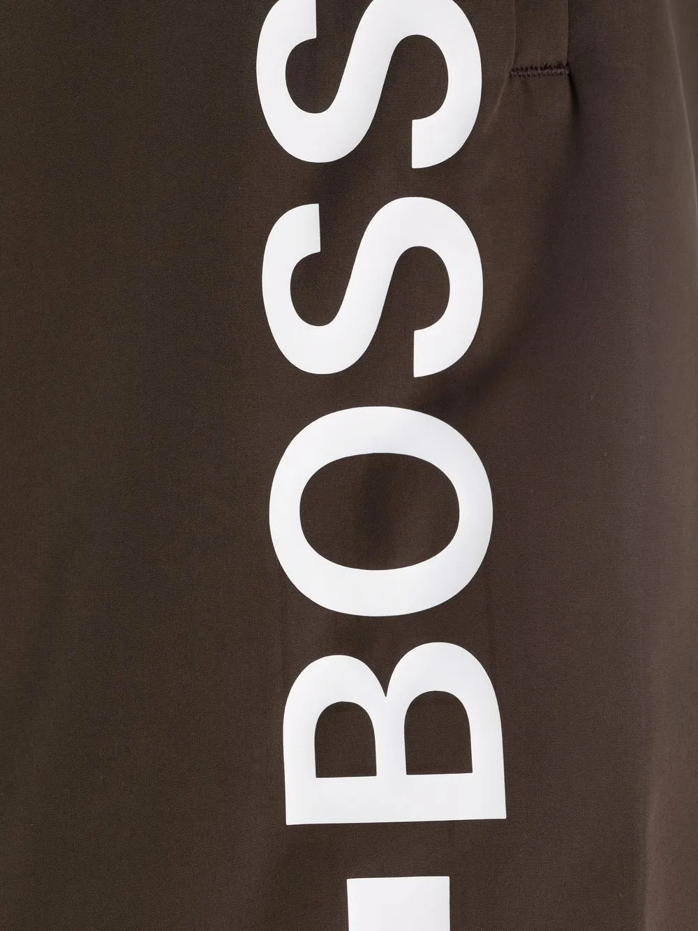 BOSS Zwembroek met logoprint Bruin