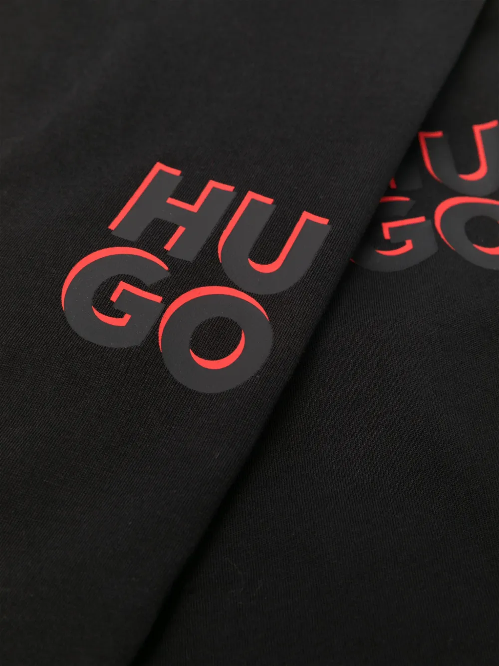 HUGO Twee T-shirts met logoprint Zwart