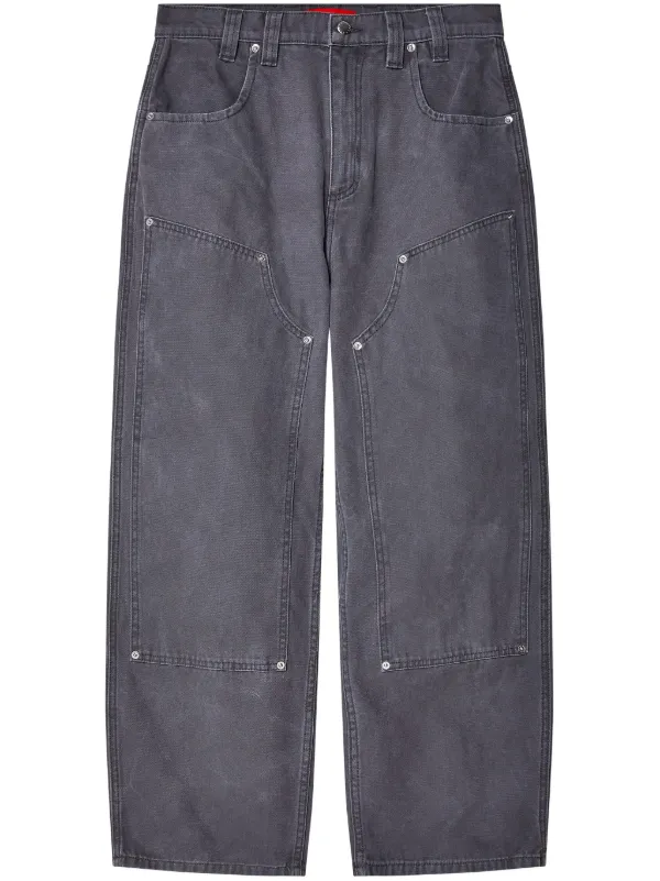 【関税込み】Eckhaus Latta グレー Double Knee バギージーンズ Eckhaus Lattaのグレー ダブルニー バギージーンズがセール中