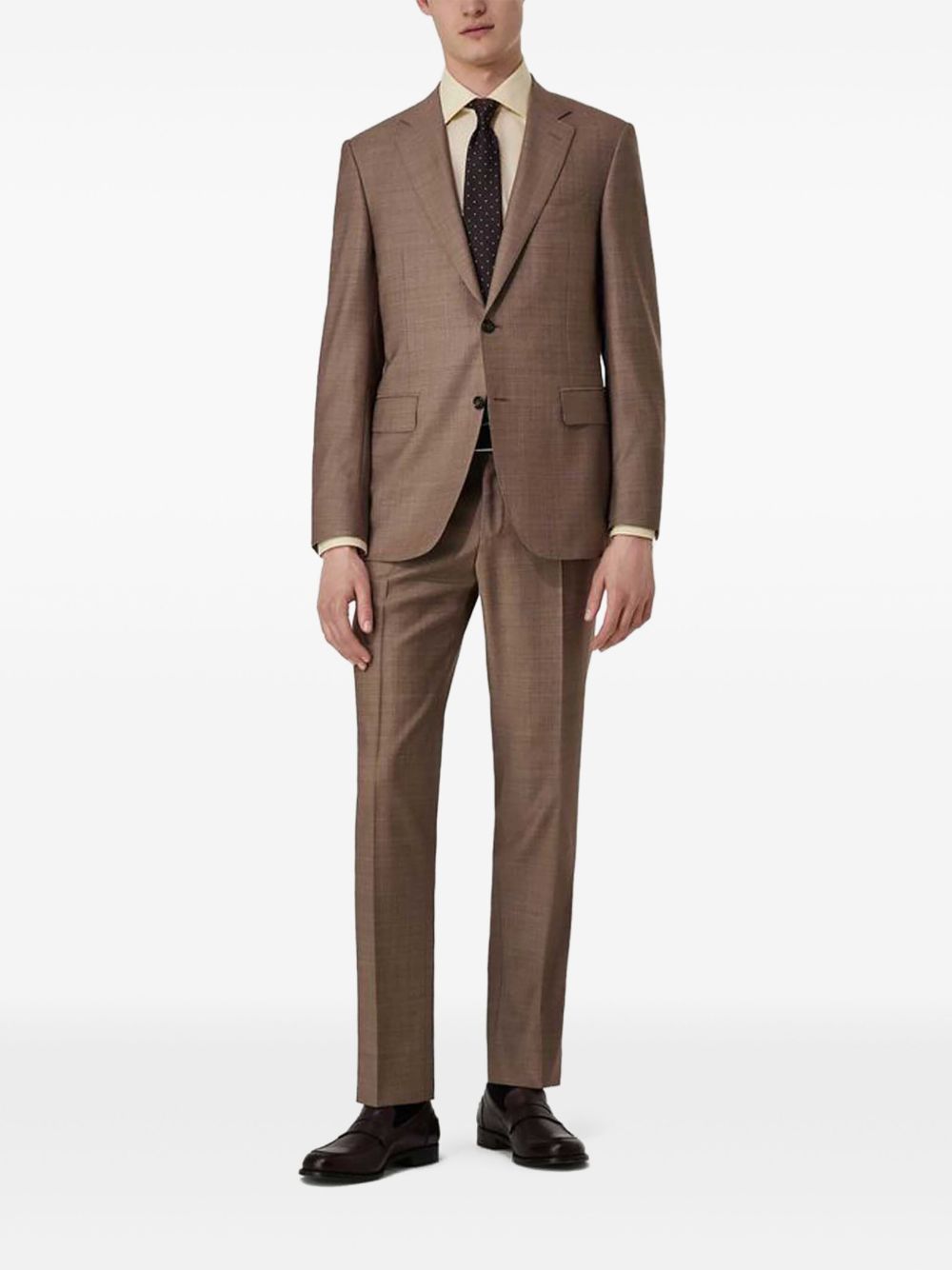 Canali wool suit - Brown