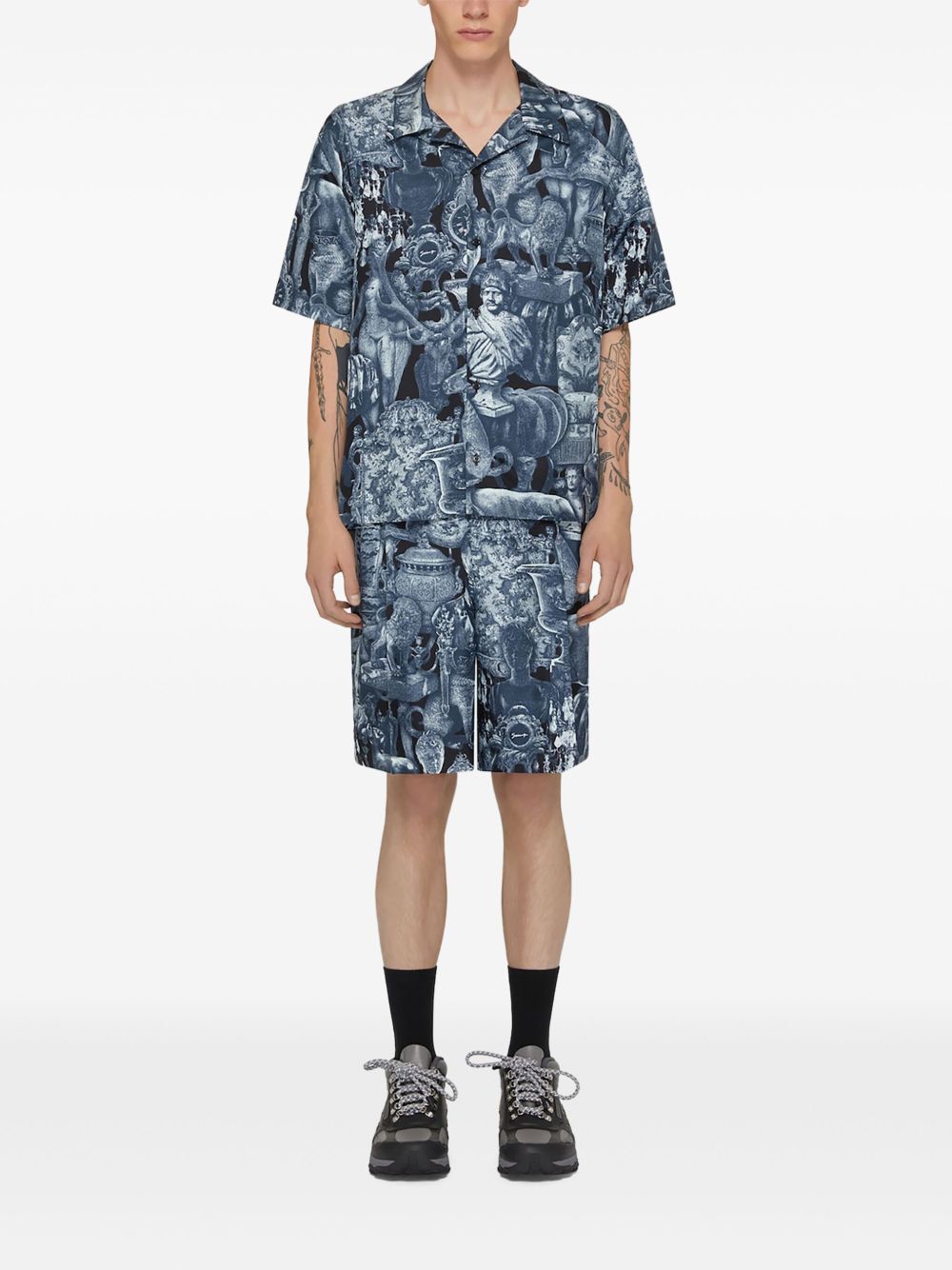 Givenchy Bermuda shorts met all-over print - Zwart