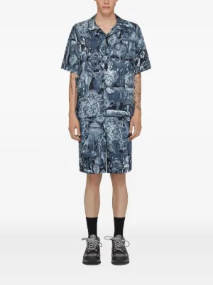 早い者勝ち【GIVENCHY】4Gストライプ コットン＆リネン ショーツ