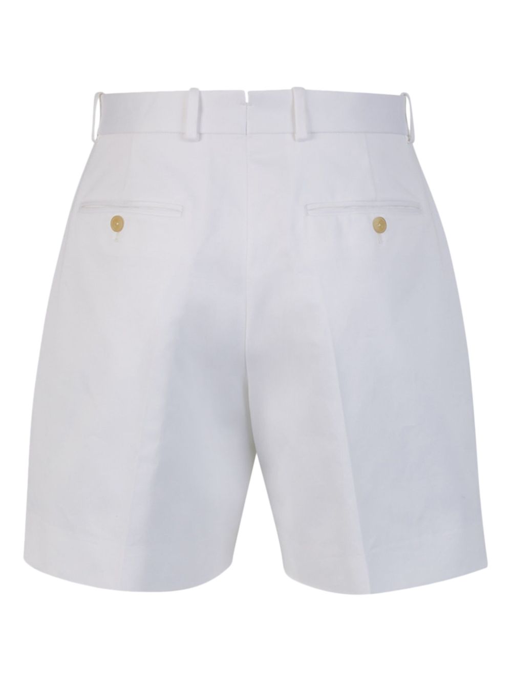 Alexander McQueen pressed-crease cotton bermuda shorts - Wit