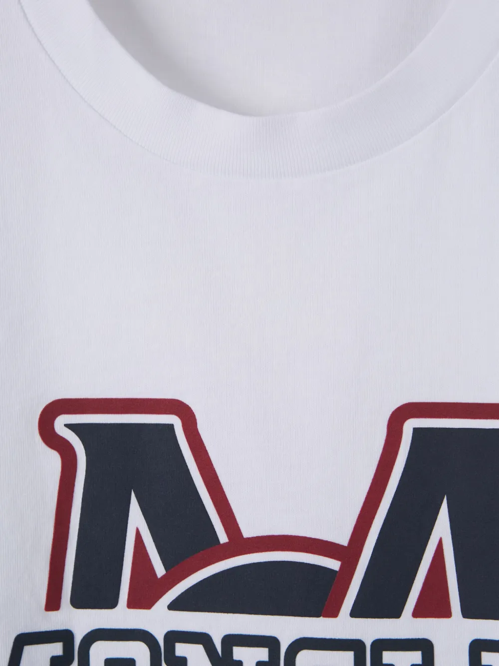 Moncler Katoenen T-shirt met logoprint Wit