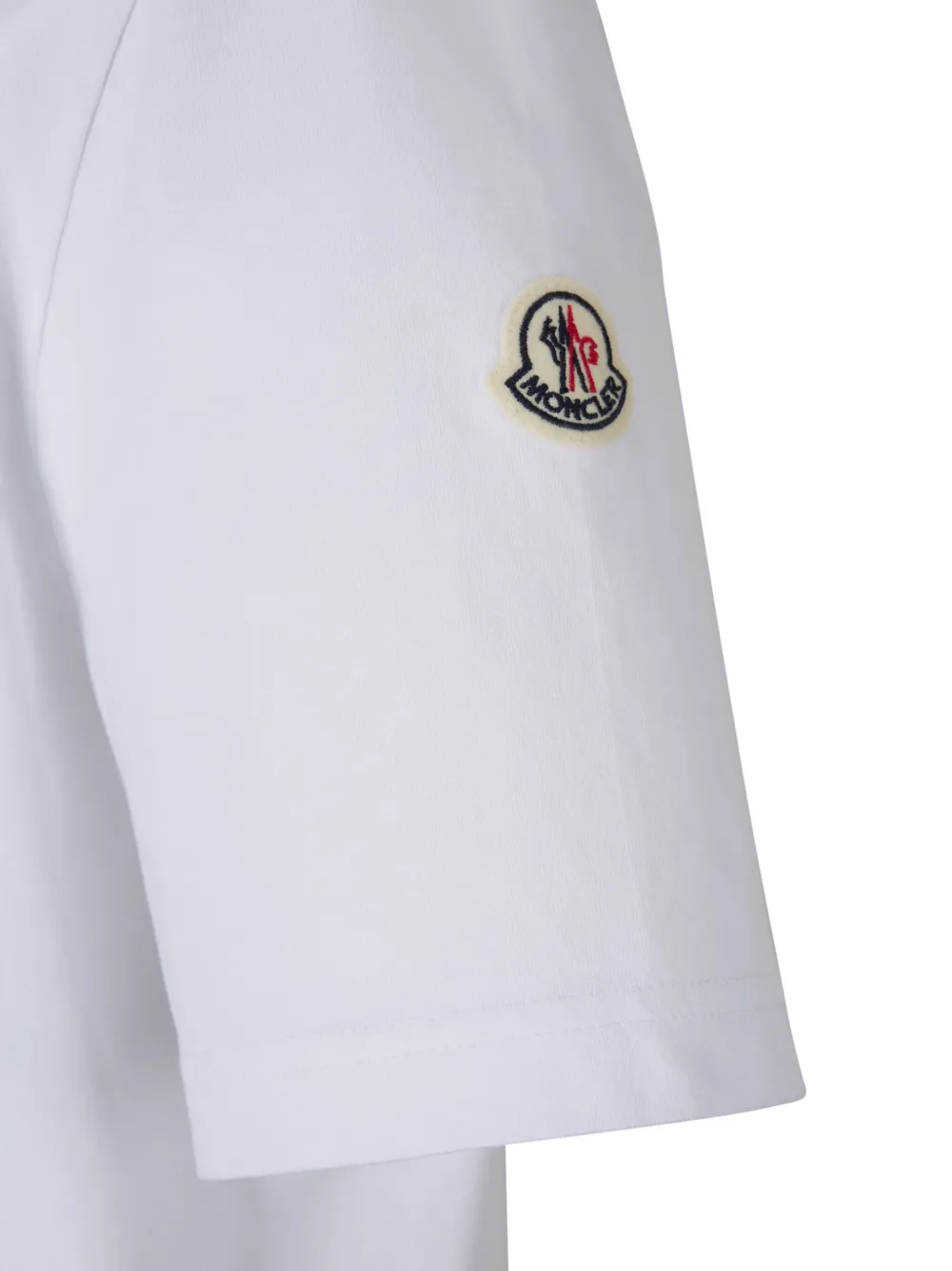 Moncler Katoenen T-shirt met logoprint Wit