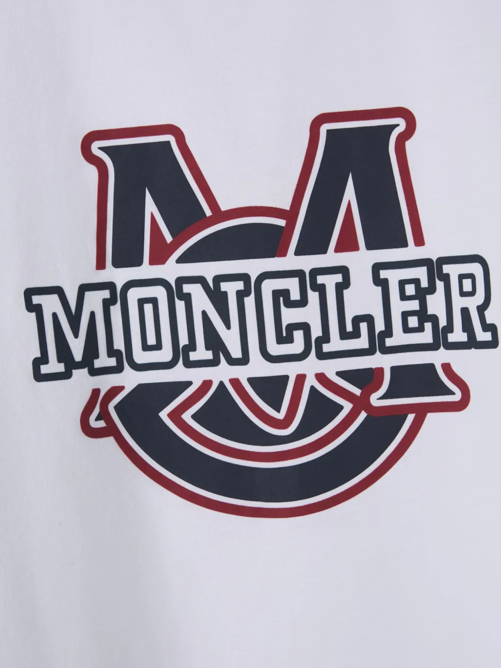 Moncler Katoenen T-shirt met logoprint Wit