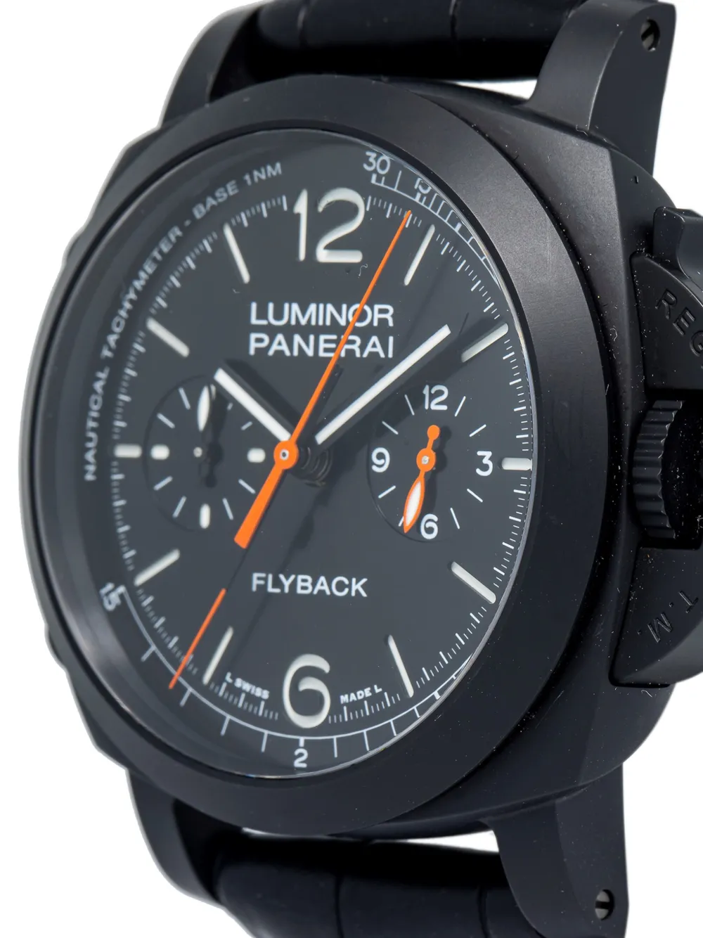 Panerai Pre-owned Luminor Chrono Flyback 44 mm horloge - Zwart