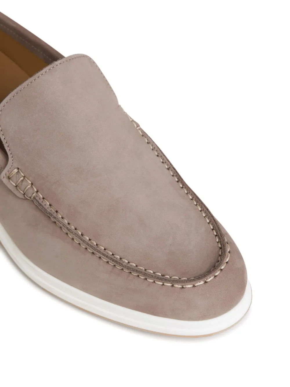 Enrico Mandelli leather loafers Neutrals