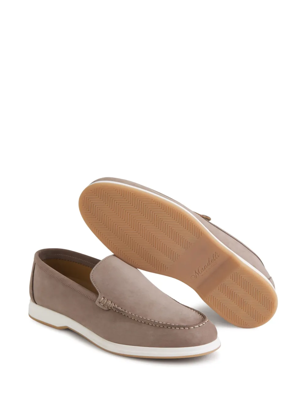 Enrico Mandelli leather loafers Neutrals