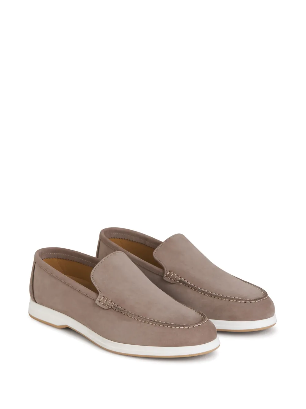 Enrico Mandelli leather loafers Neutrals