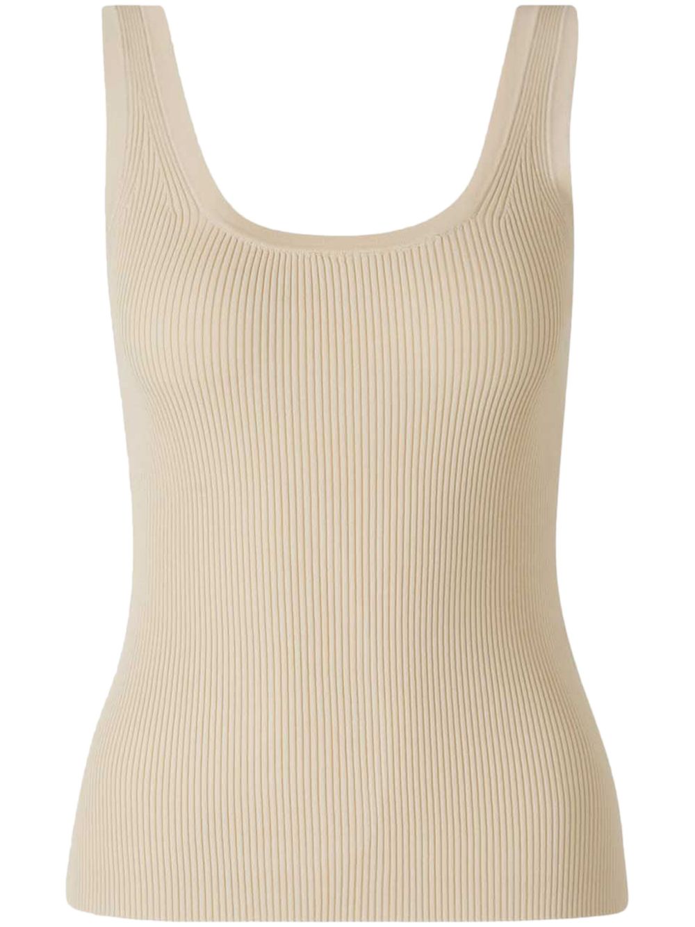 ZIMMERMANN ribbed square-neck tank top Beige