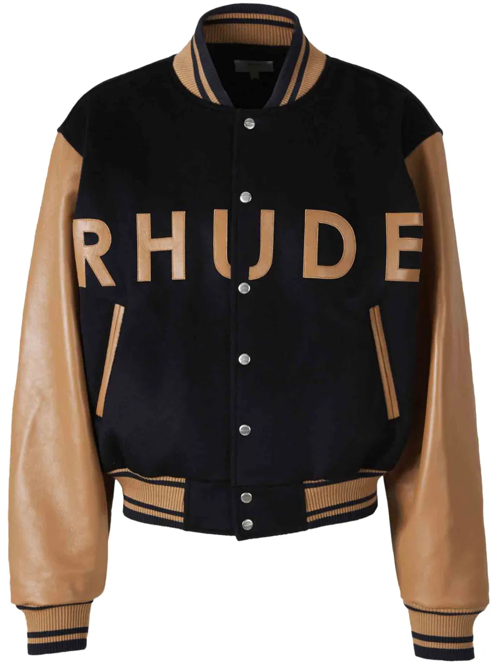 logo-appliqué bomber jacket