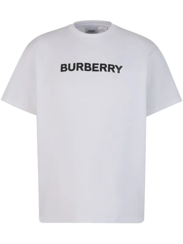 Burberry logo-print Cotton t-shirt | White | FARFETCH GE