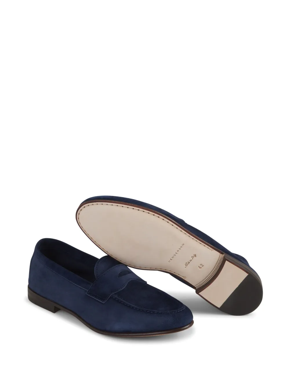 Henderson Baracco suede loafers Blue