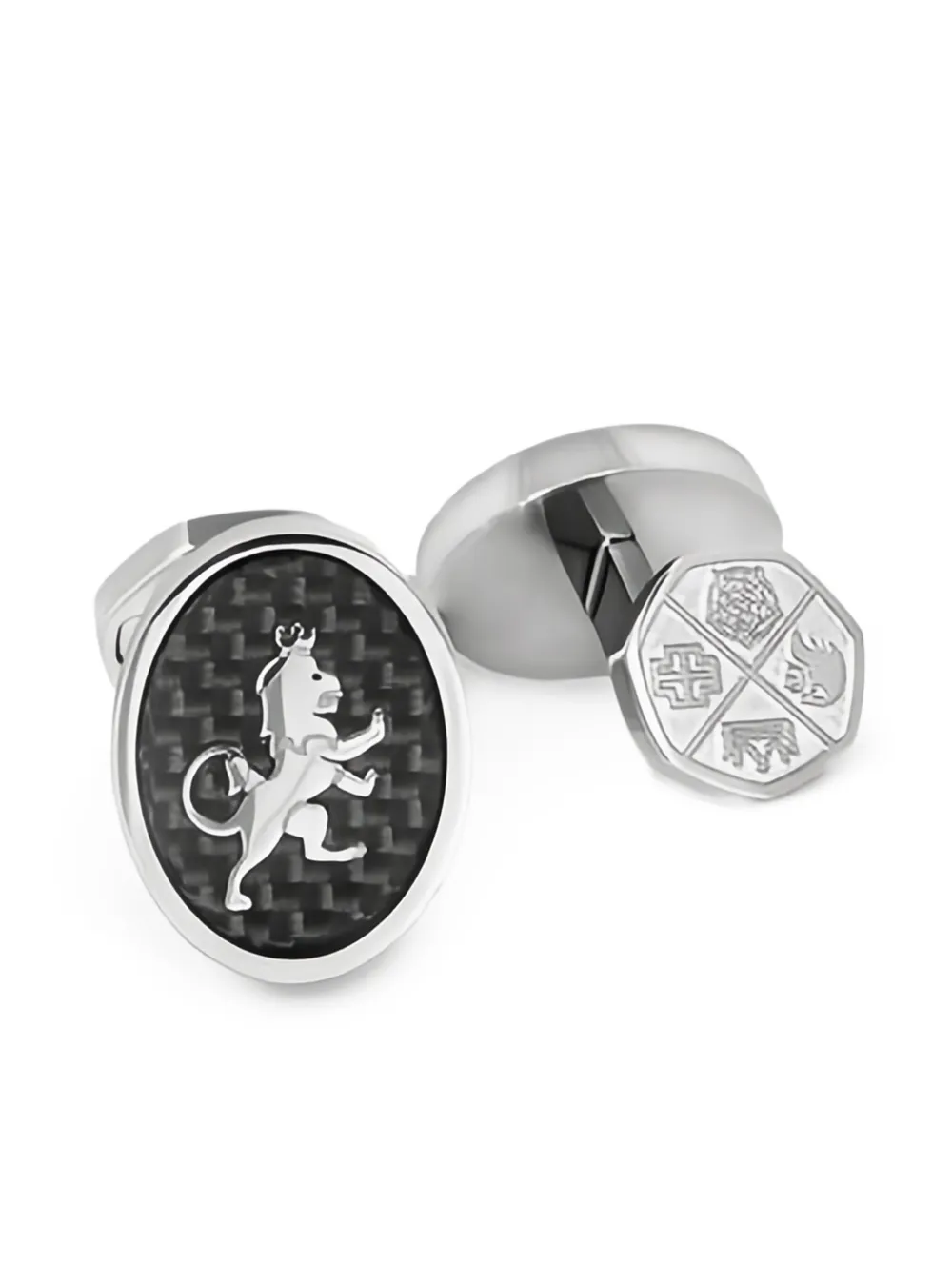 Tateossian Regalia Lion manchetknopen Zilver
